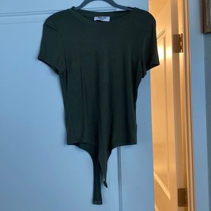 Olive green short sleeve bodysuit